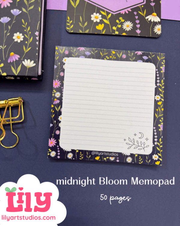 Midnight Blooms Memopad