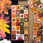 fall tiles sticker sheet